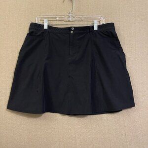Eddie Bauer Skirt Women's 12 Black Lined with Nylon Bike Shorts